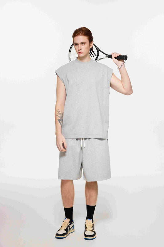 Boldoodle Summer Streetwear Light Gray Tank Top