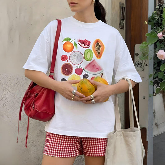 Summer Relaxed Vibe Print T-shirt PT432