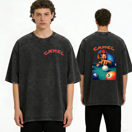 Camel Pool Player Washed T-Shirt PT450