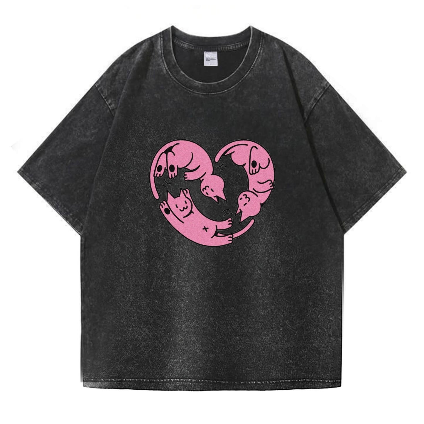 Loving Kitten Washed T-Shirt PT277