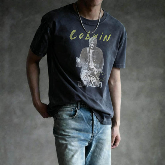 Kurt Cobain Nirvana Vintage Washed T-Shirt PT393