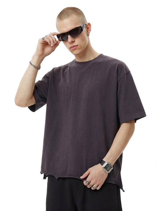 Vintage Purple Essentials Washed T-shirt Distr002