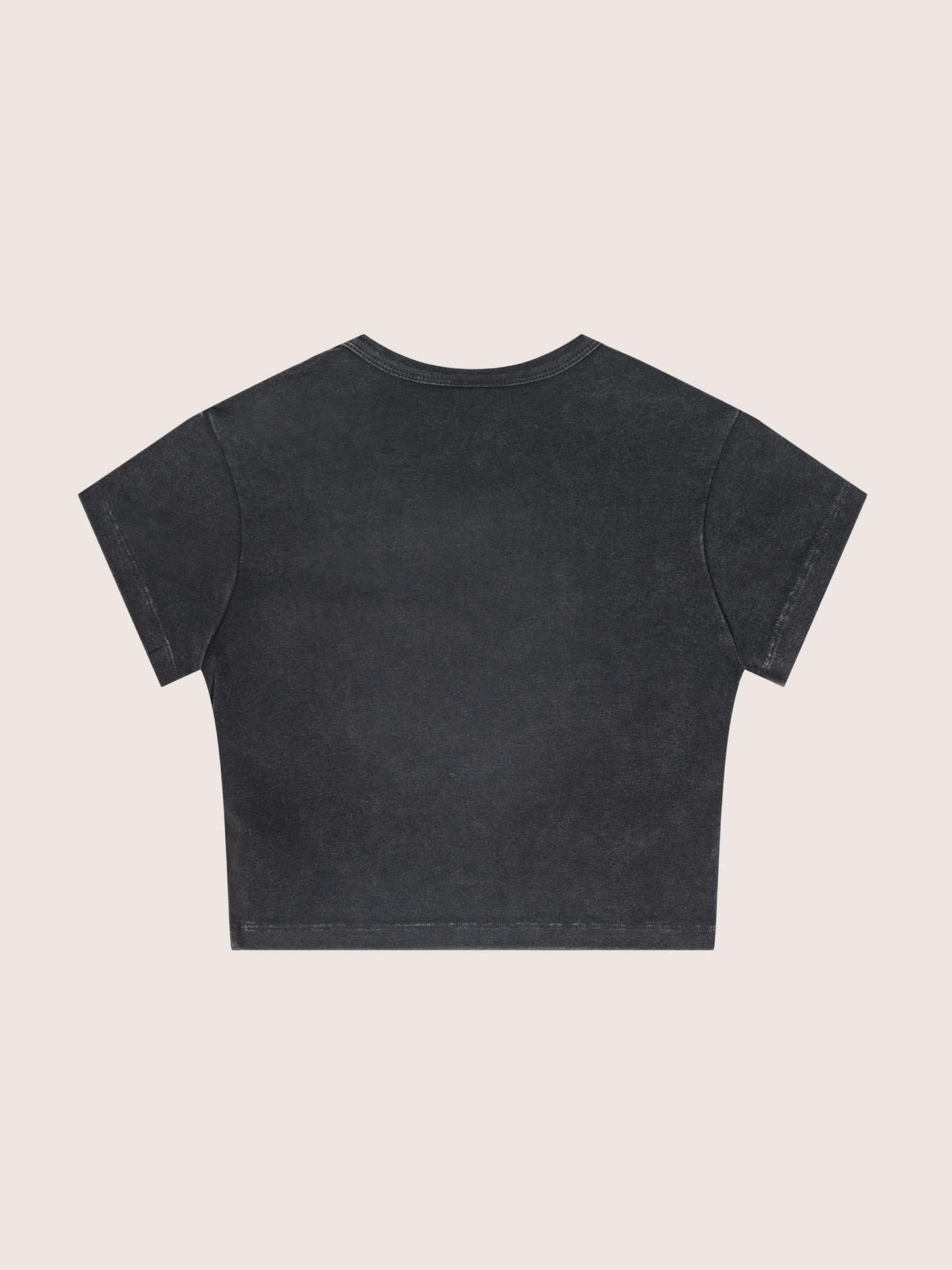 Y2K Acid Wash Butterfly Graphic Black Baby Tee