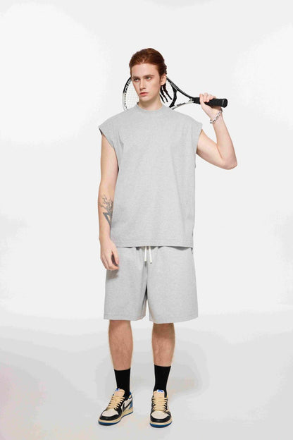 Boldoodle Summer Streetwear Light Gray Tank Top