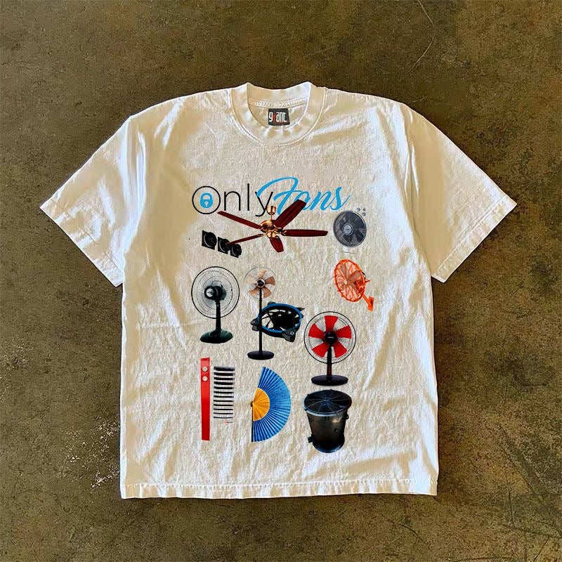 Only FansカートゥーンプリントTシャツ PT436