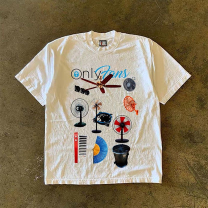 Only FansカートゥーンプリントTシャツ PT436