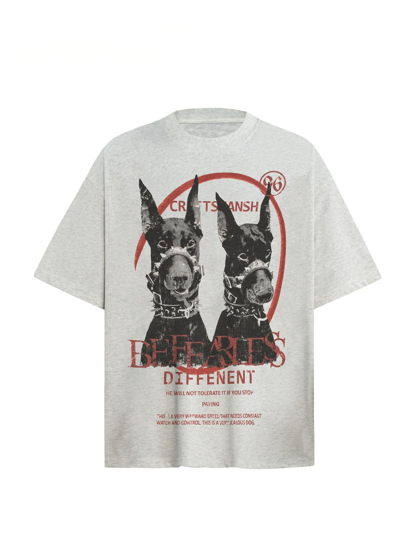 Doberman Dog Graphic Washed T-Shirt
