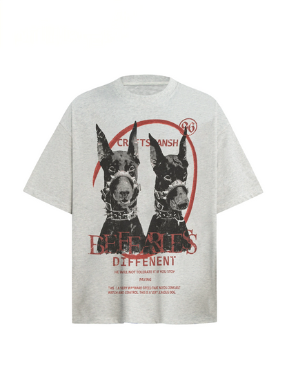Doberman Dog Graphic Washed T-Shirt