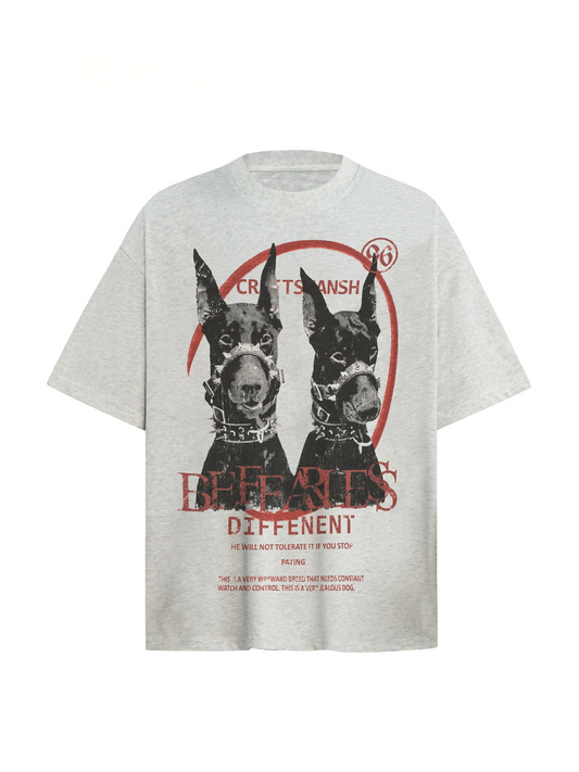 Doberman Dog Graphic Washed T-Shirt