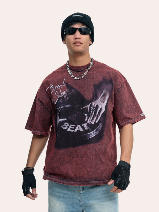 Vintage Retro Graphic Washed T-shirt
