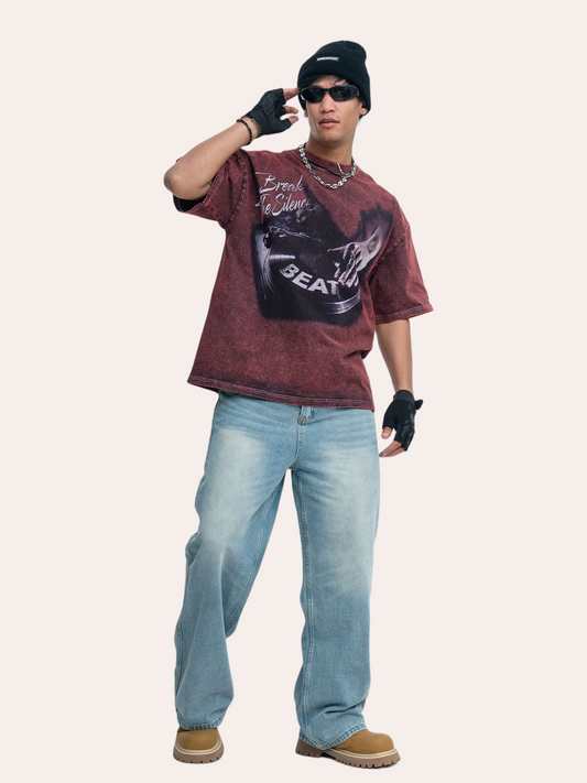 Vintage Retro Graphic Washed T-shirt