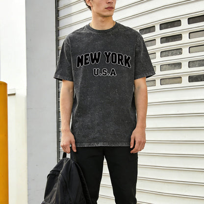 New York Vintage Washed T-Shirt PT022