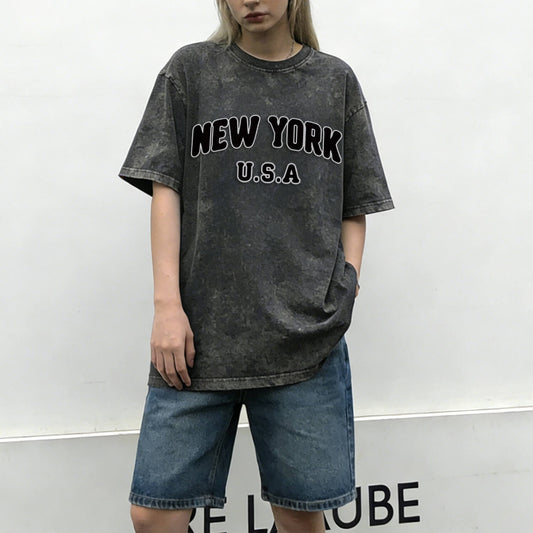 New York Vintage Washed T-Shirt PT022