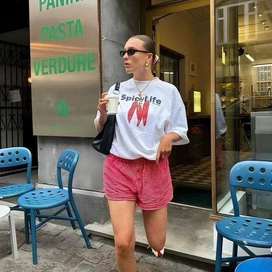 Summer Relaxed Vibe Print T-shirt PT432