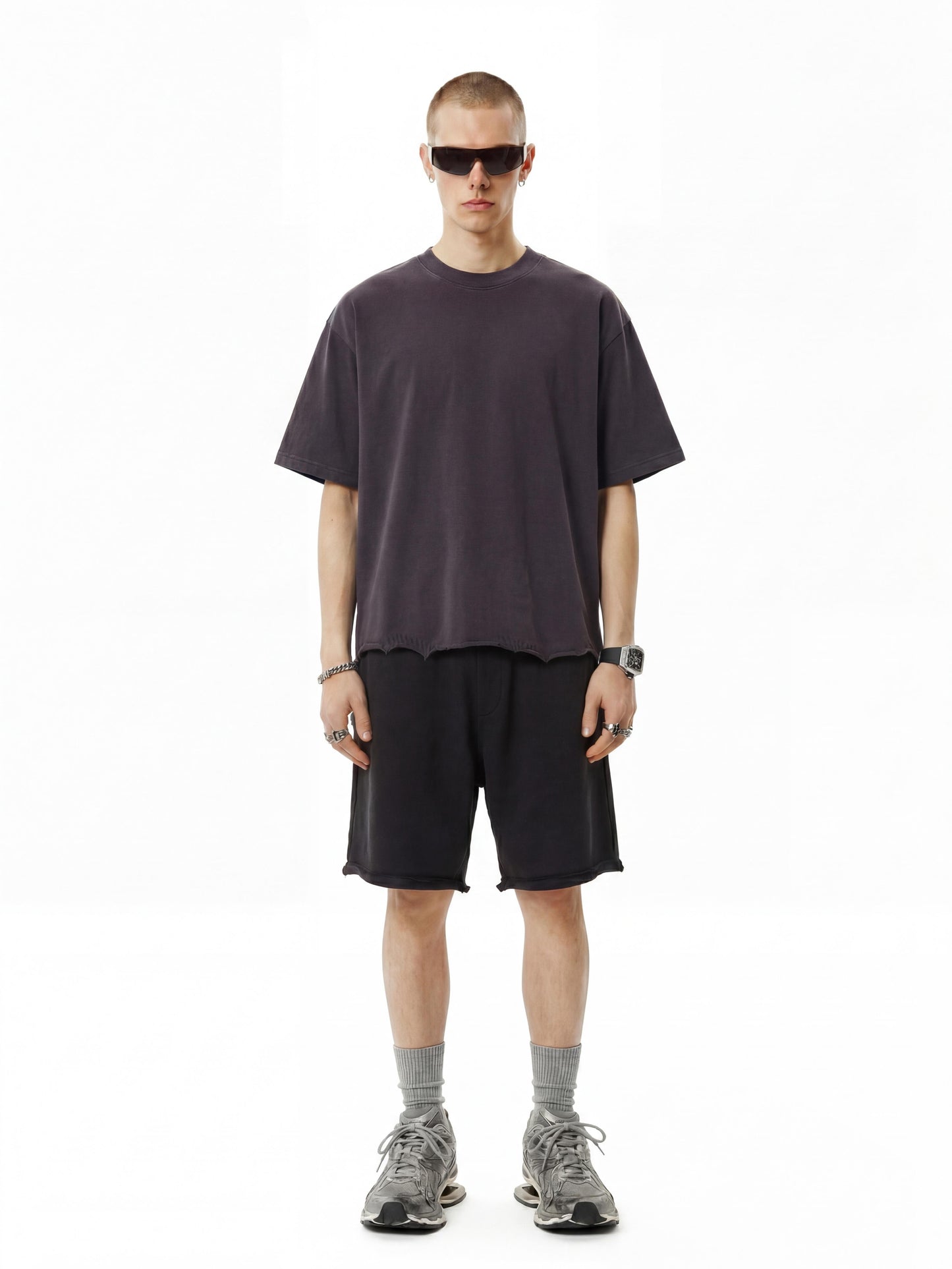 Vintage Purple  Essentials Washed T-shirt Distr002