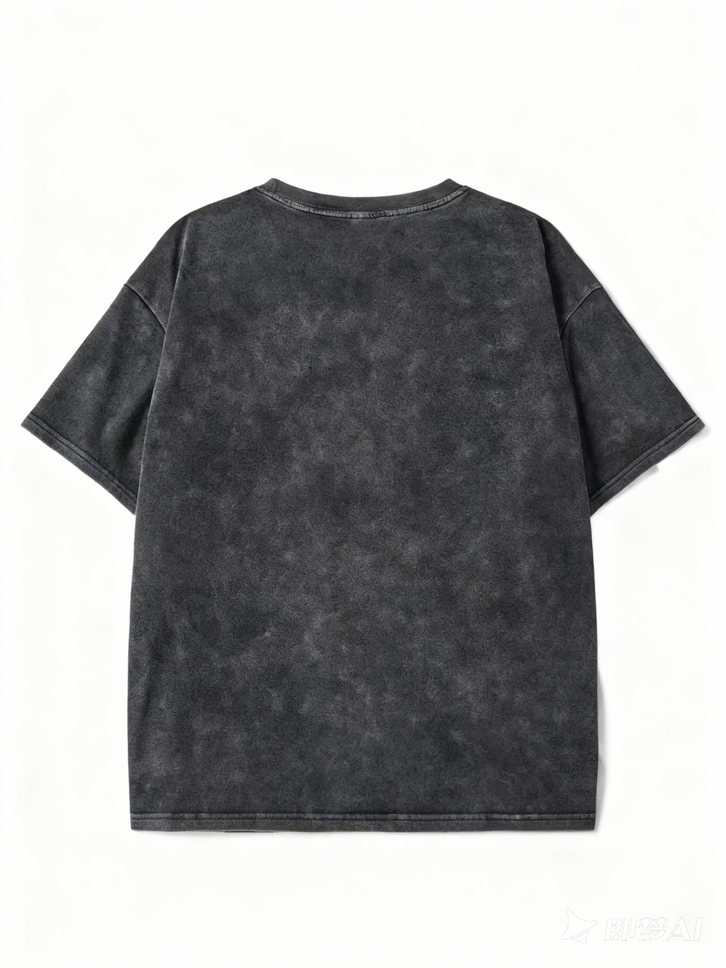 Women's Retro Washed Heavyweight Loose T-Shirt - Soft and Breathable Crew Neck Short Sleeve Casual Top, Galaxy Star Print, Black Distressed Texture, Spring/Summer Loose Fit, Everyday Wear and Layering, Comfortable Fit, Pure Cotton Fabric