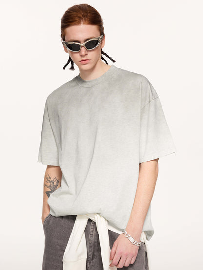 Vintage Distressed Slub Cotton Washed T-shirt