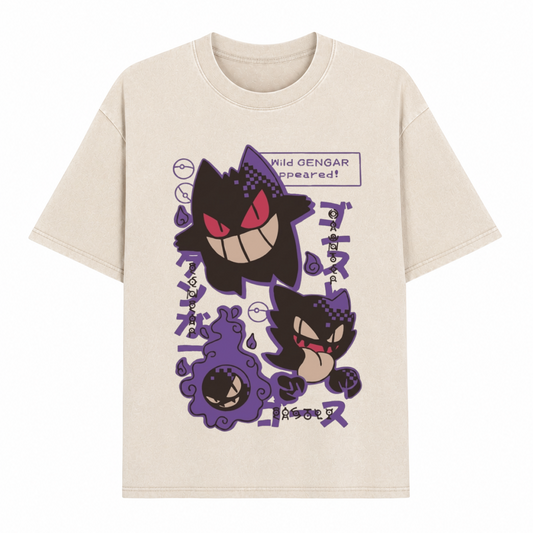 Boldoodle "Wild Gengar Appeared" Wash Shirt PT464