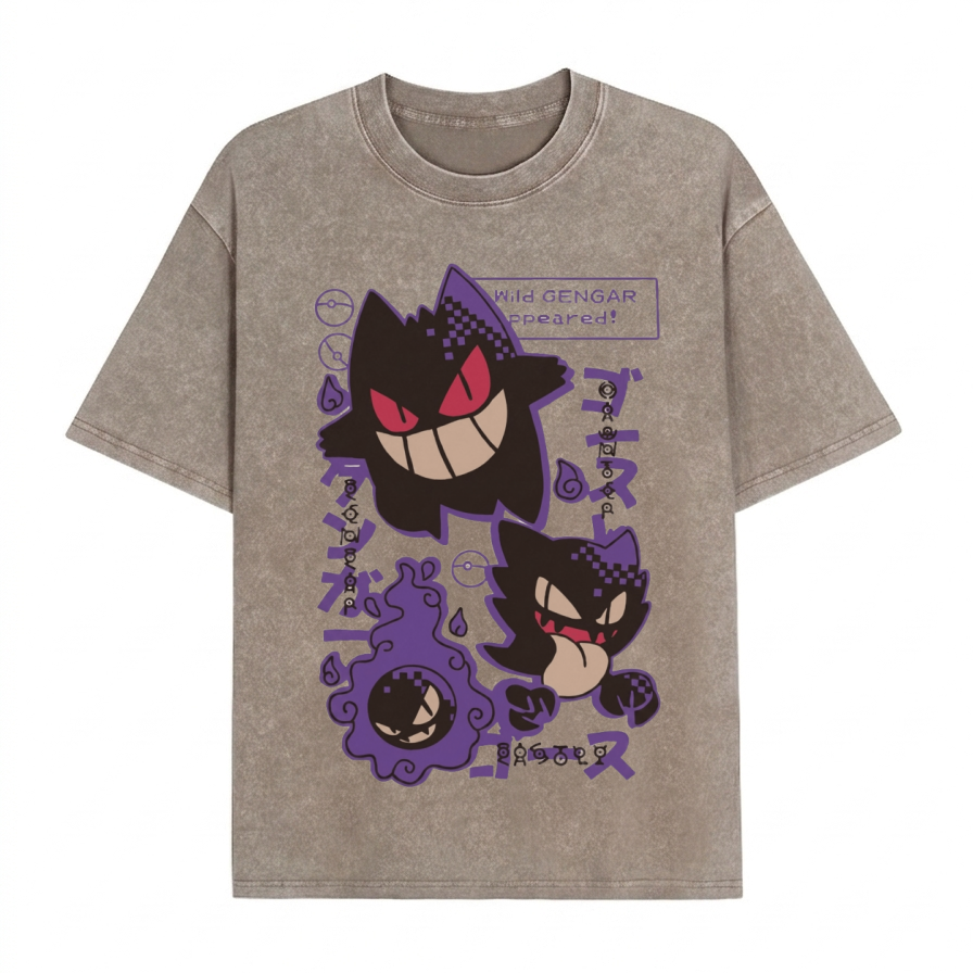 Boldoodle "Wild Gengar Appeared" Wash Shirt PT464