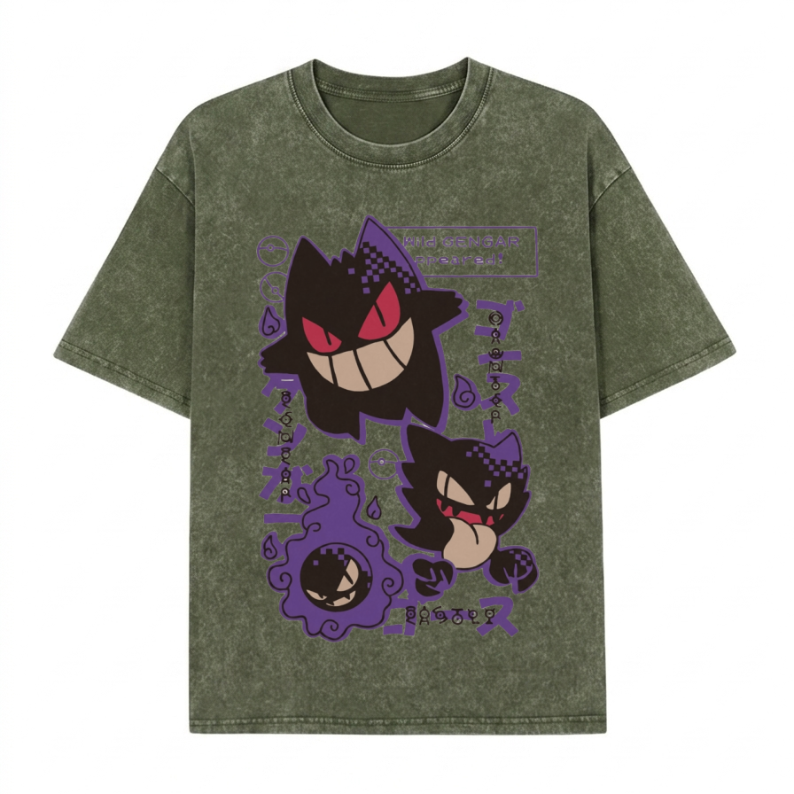 Boldoodle "Wild Gengar Appeared" Wash Shirt PT464