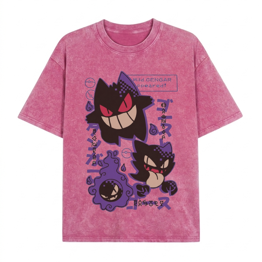 Boldoodle "Wild Gengar Appeared" Wash Shirt PT464