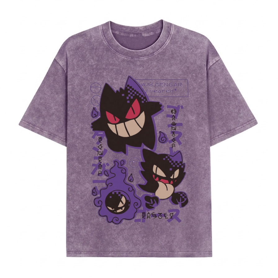 Boldoodle "Wild Gengar Appeared" Wash Shirt PT464