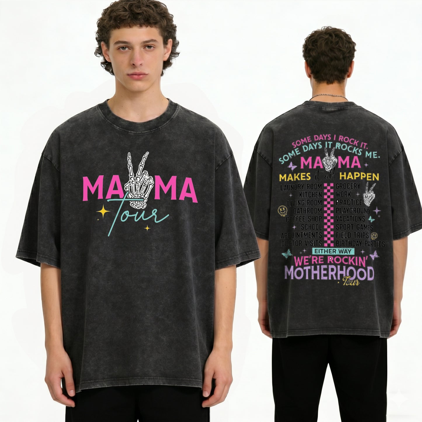 Boldoodle MAMA Tour Motherhood Wash Shirt PT465