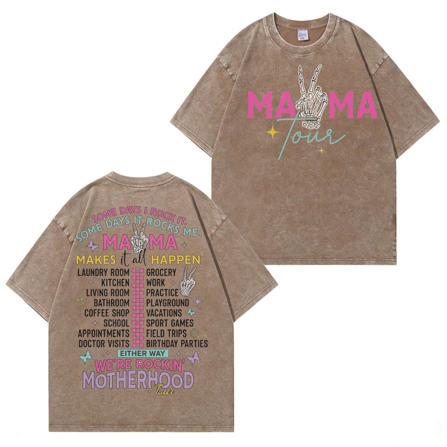 Boldoodle MAMA Tour Motherhood Wash Shirt PT465