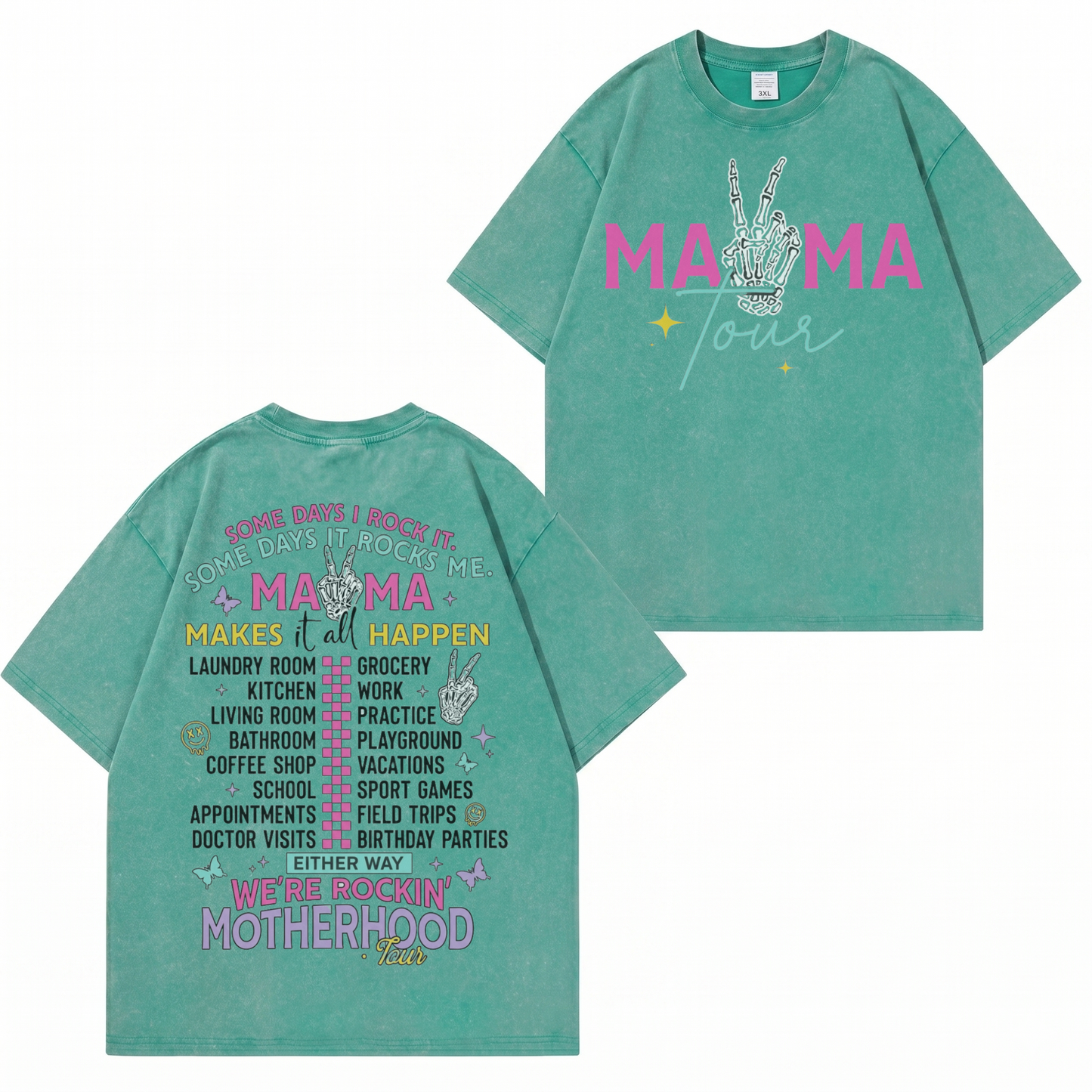 Boldoodle MAMA Tour Motherhood Wash Shirt PT465