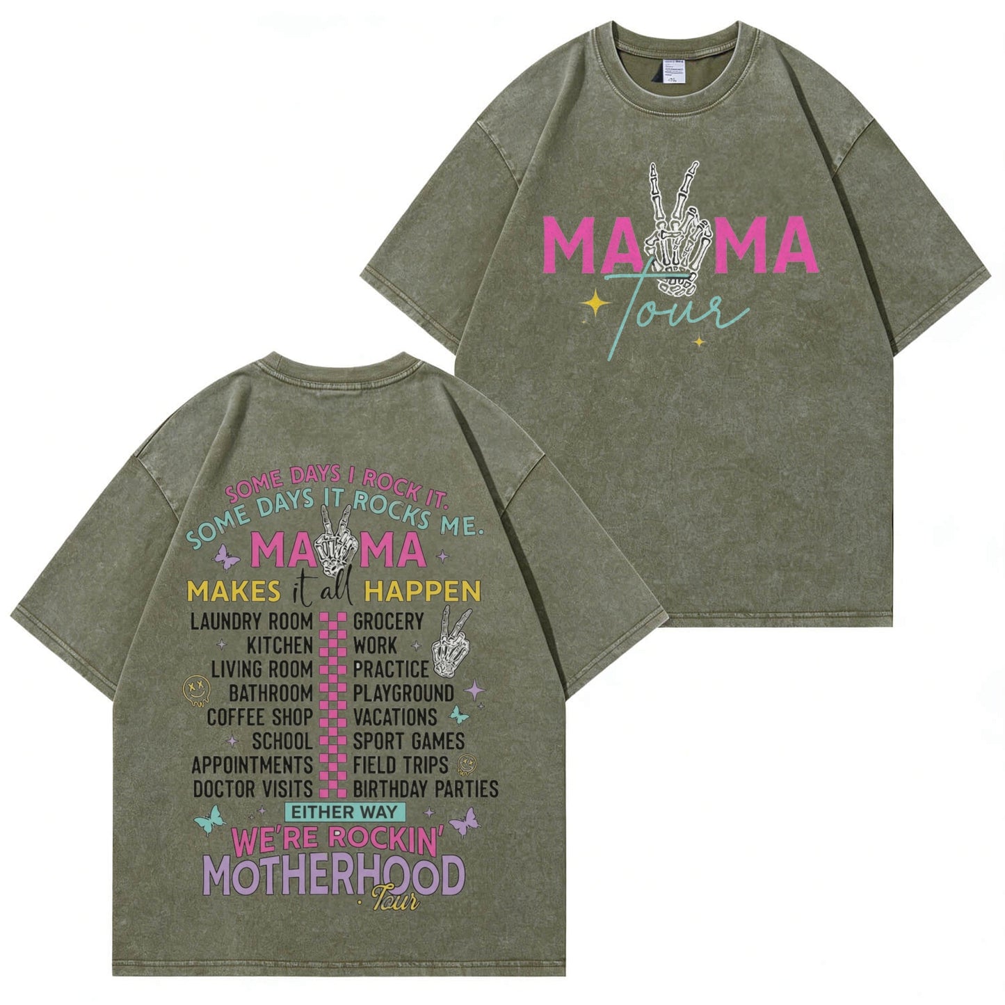 Boldoodle MAMA Tour Motherhood Wash Shirt PT465