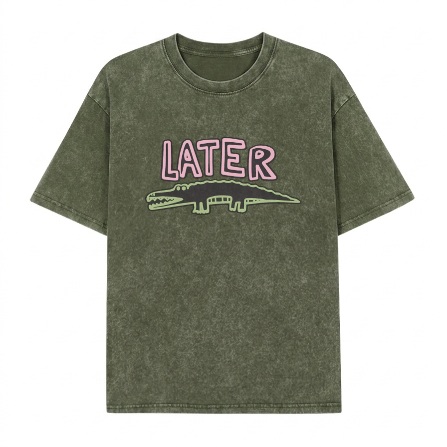 Boldoodle Later Gator Graphic Washed PT471