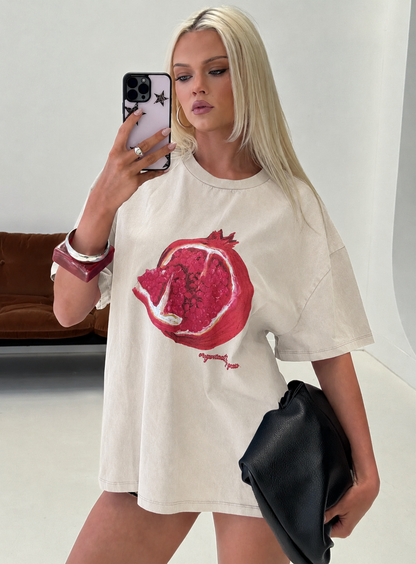 Boldoodle Pomegranate Graphic Washed T-Shirt PT444