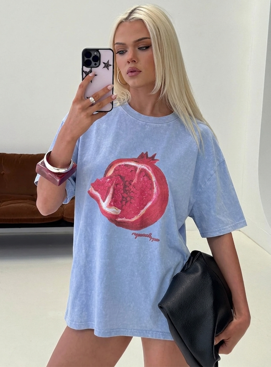 Boldoodle Pomegranate Graphic Washed T-Shirt PT444