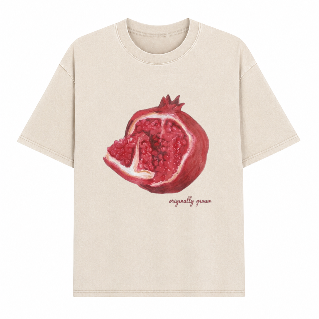 Boldoodle Pomegranate Graphic Washed T-Shirt PT444