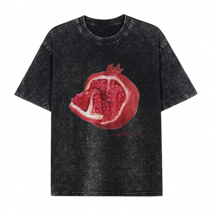 Boldoodle Pomegranate Graphic Washed T-Shirt PT444