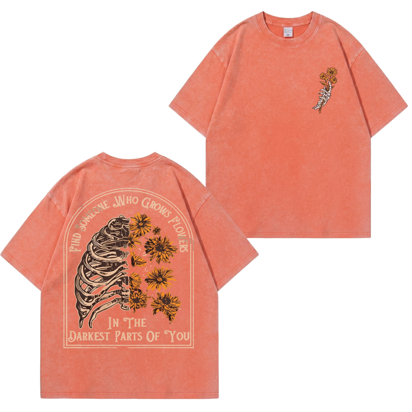 Boldoodle Find Someone Who Grows Flowers Washed T-Shirt PT472
