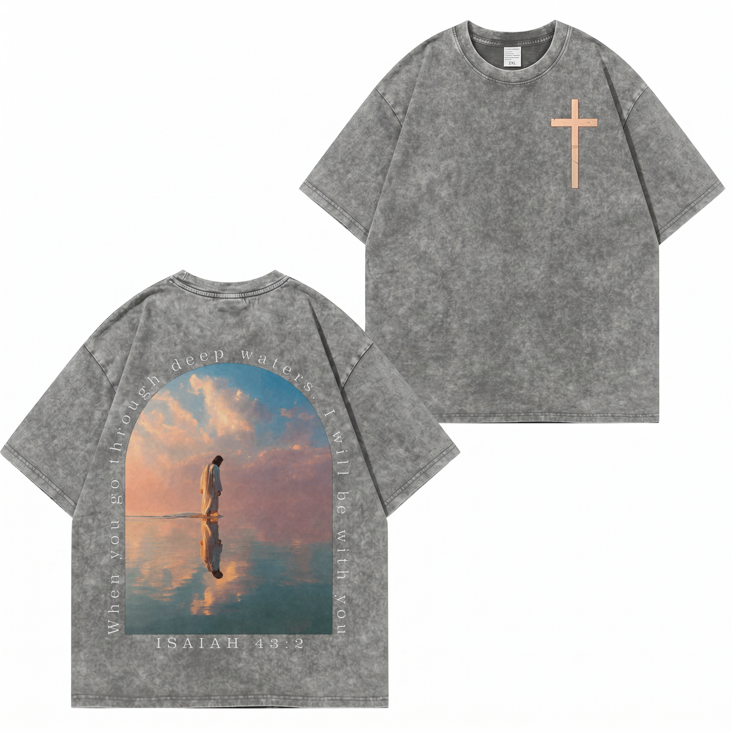 Boldoodle Small Chest Cross Faith  Wash Shirt PT463