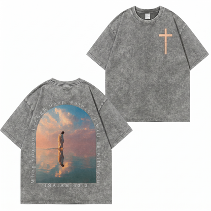Boldoodle Small Chest Cross Faith  Wash Shirt PT463