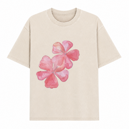 Boldoodle Summer Flower Graphic Washed T-Shirt PT445