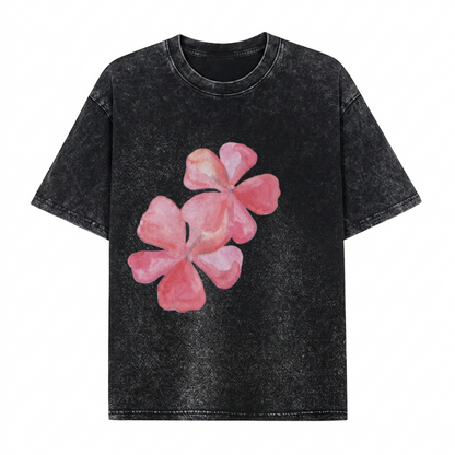 Boldoodle Summer Flower Graphic Washed T-Shirt PT445