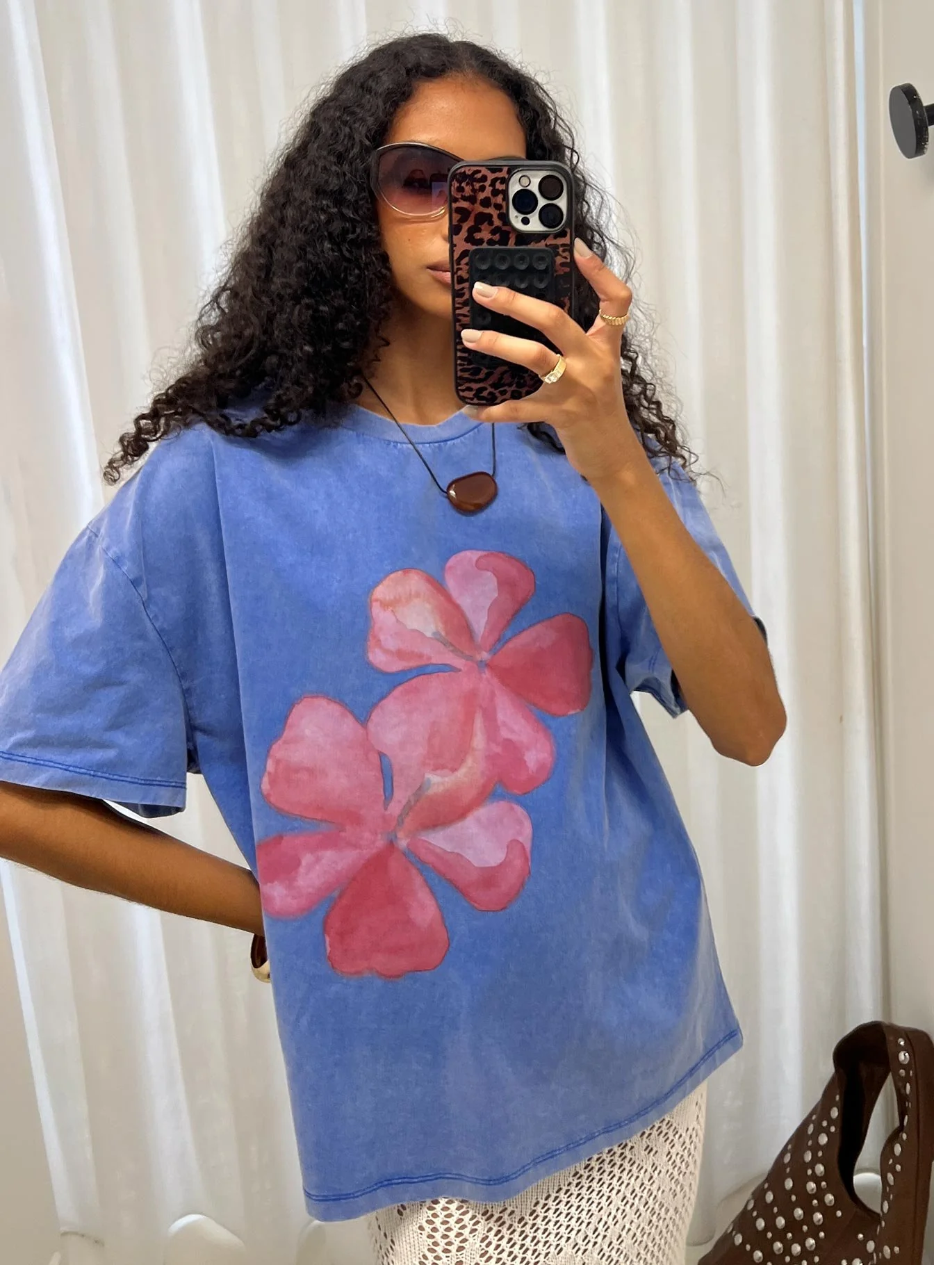 Boldoodle Summer Flower Graphic Washed T-Shirt PT445