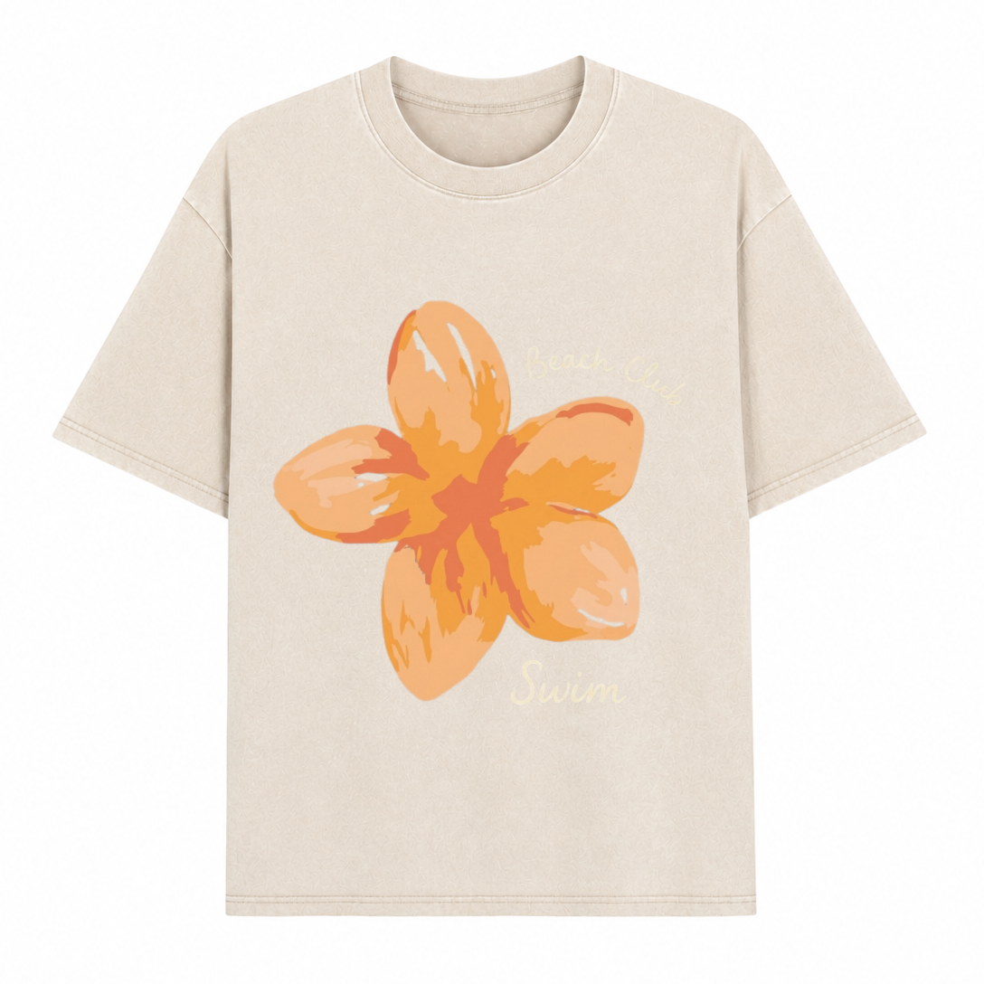 Boldoodle Summer Flower Graphic Washed T-Shirt PT446