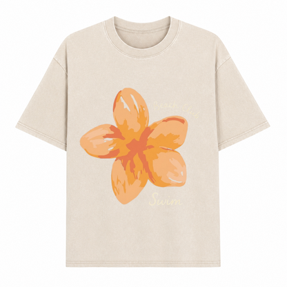 Boldoodle Summer Flower Graphic Washed T-Shirt PT446