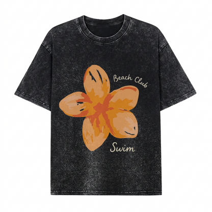 Boldoodle Summer Flower Graphic Washed T-Shirt PT446