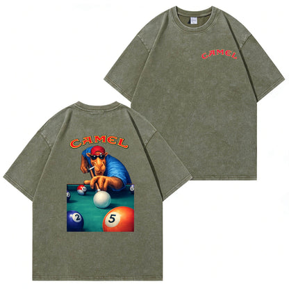 Camel Pool Player Washed T-Shirt PT450