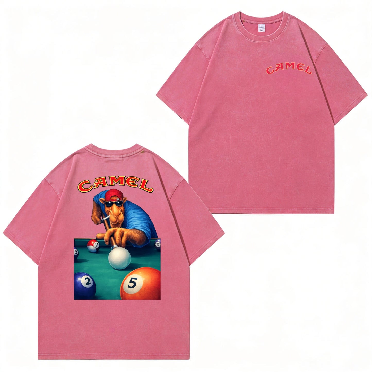 Camel Pool Player Washed T-Shirt PT450