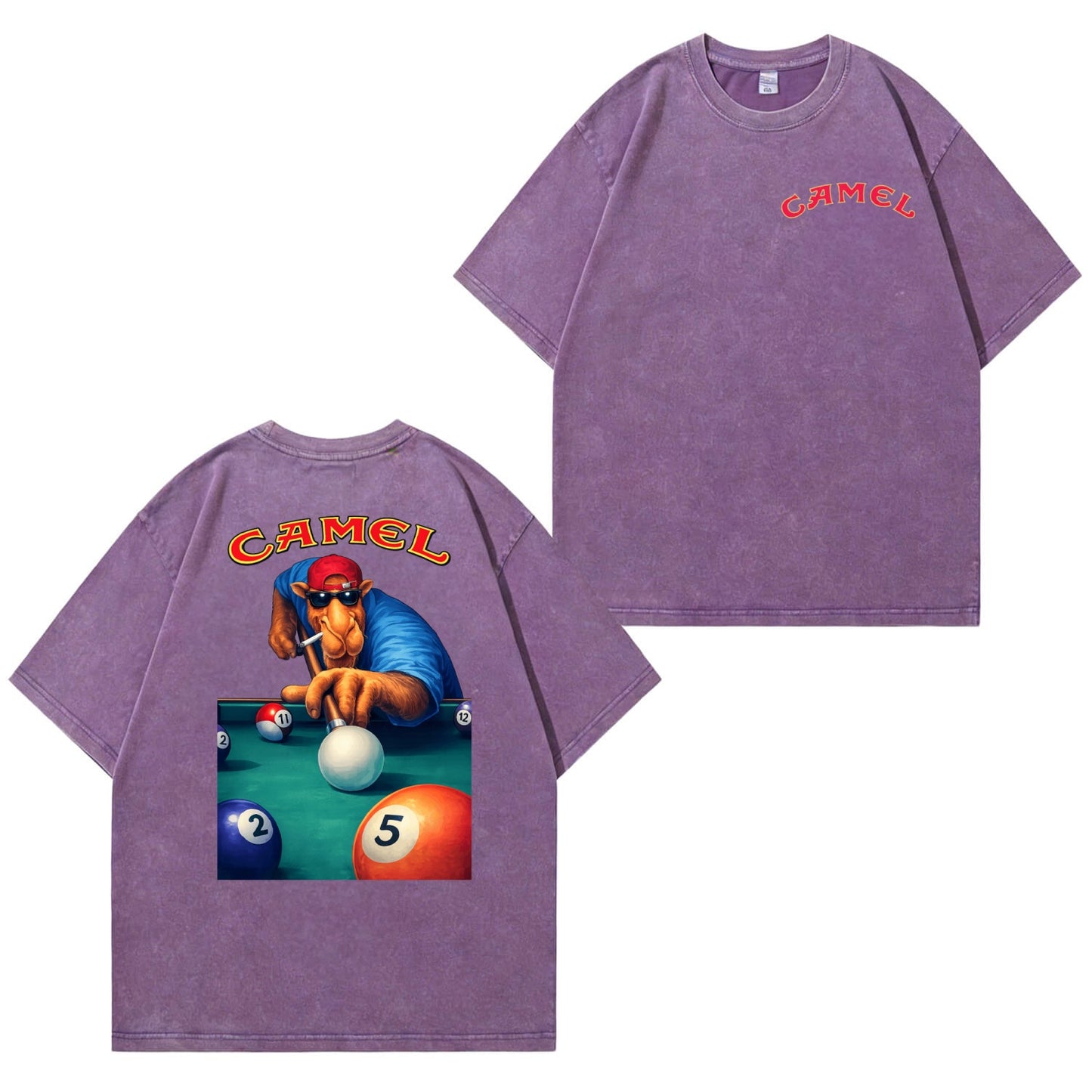 Camel Pool Player Washed T-Shirt PT450
