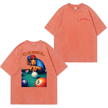 Camel Pool Player Washed T-Shirt PT450