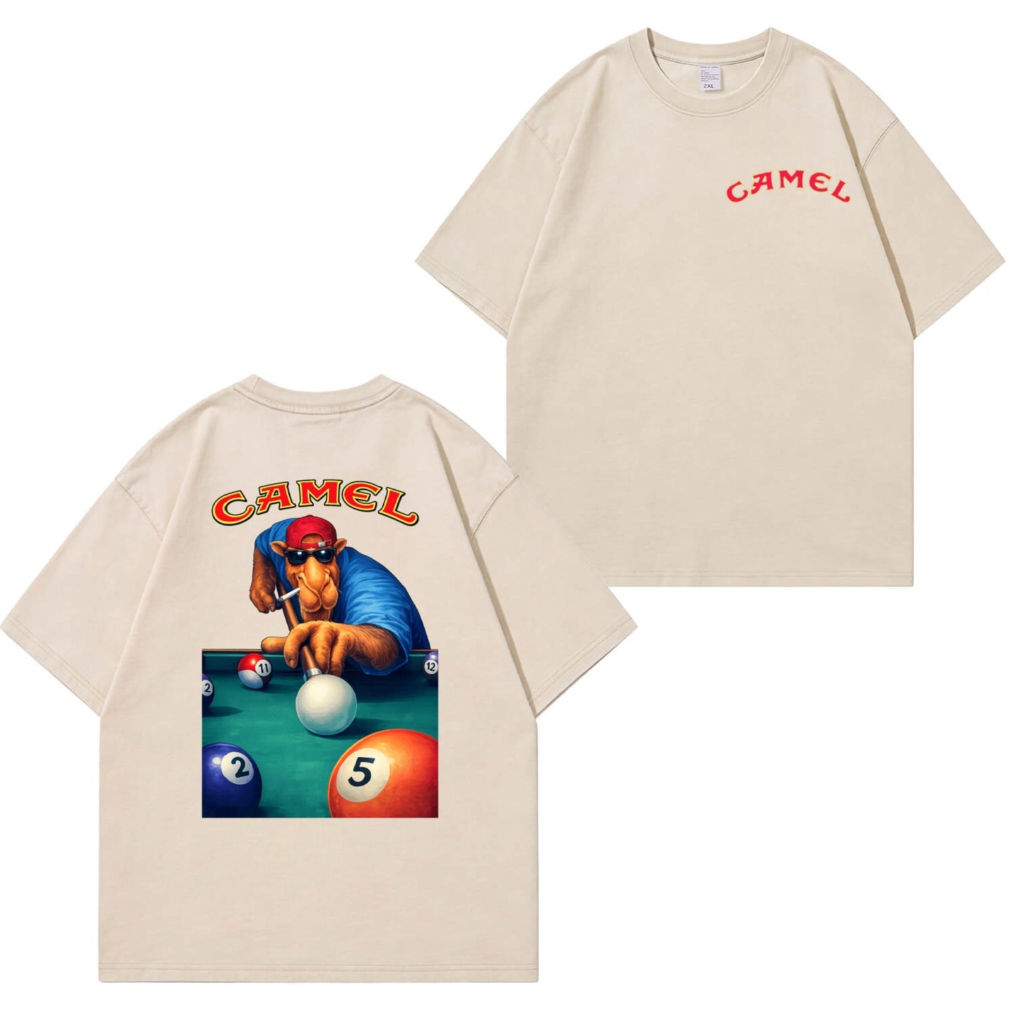 Camel Pool Player Washed T-Shirt PT450