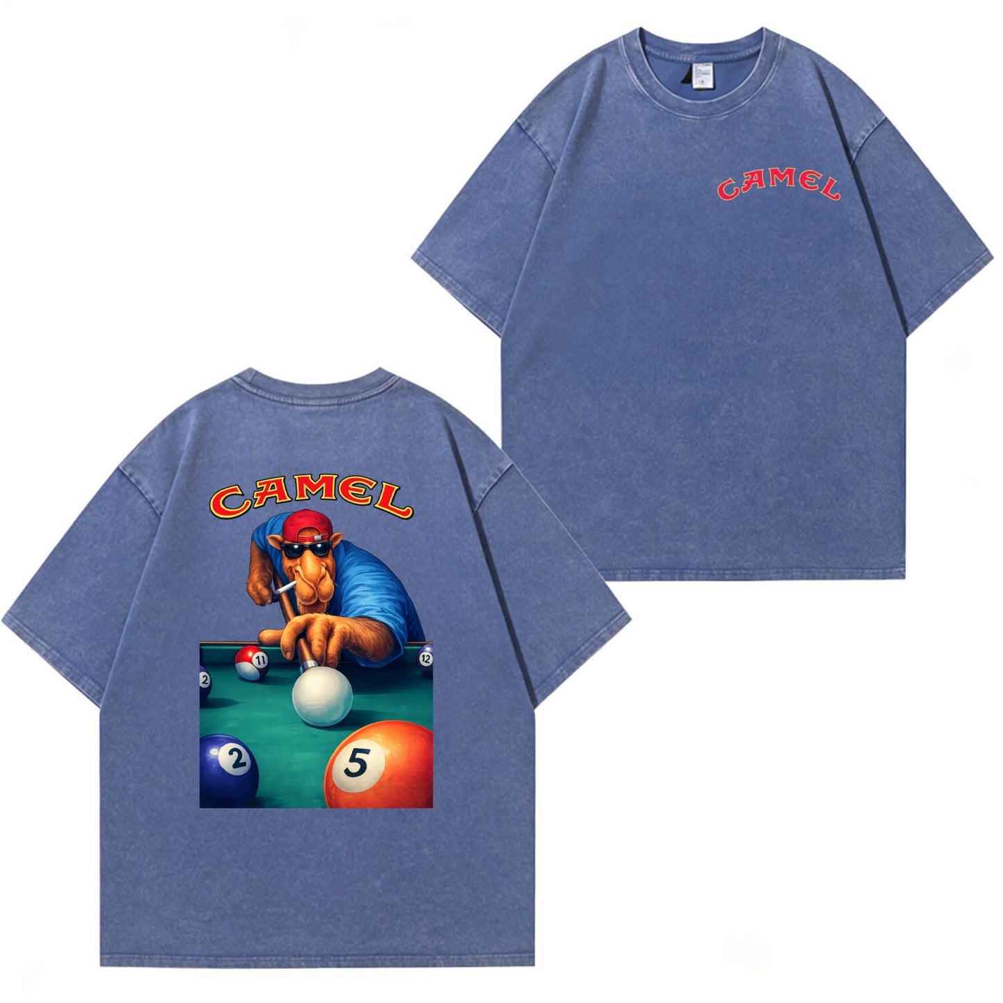 Camel Pool Player Washed T-Shirt PT450